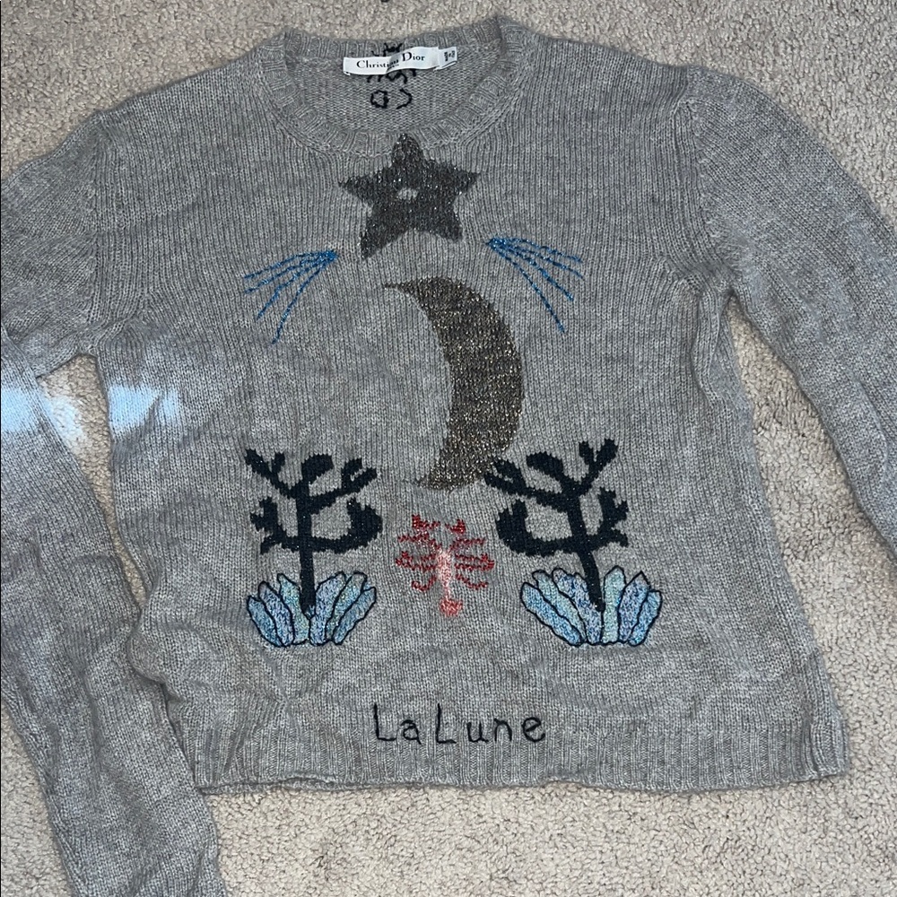Vintage Christian Dior Cashmere Sweater Womens